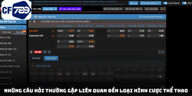Những câu hỏi thường gặp liên quan đến loại hình cược thể thao